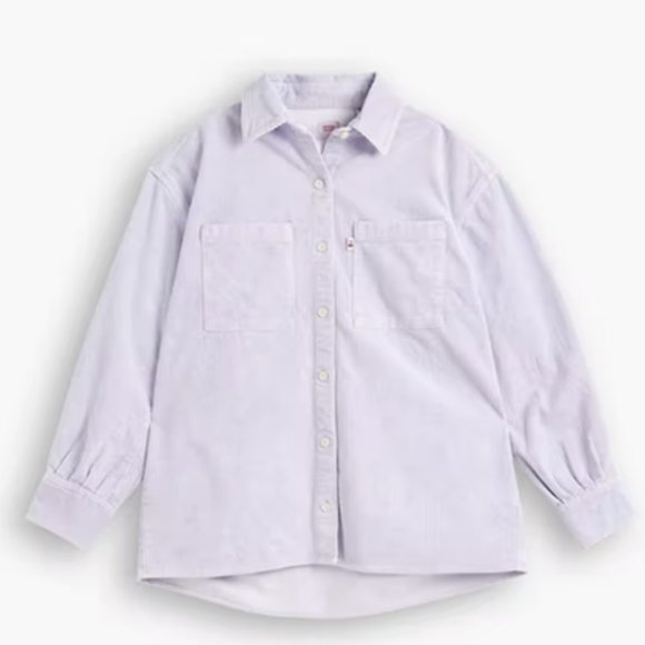 NWT LEVI'S - JOVI RELAXED SHIRT IN PURPLE GARMENT DYE - Picture 7 of 12